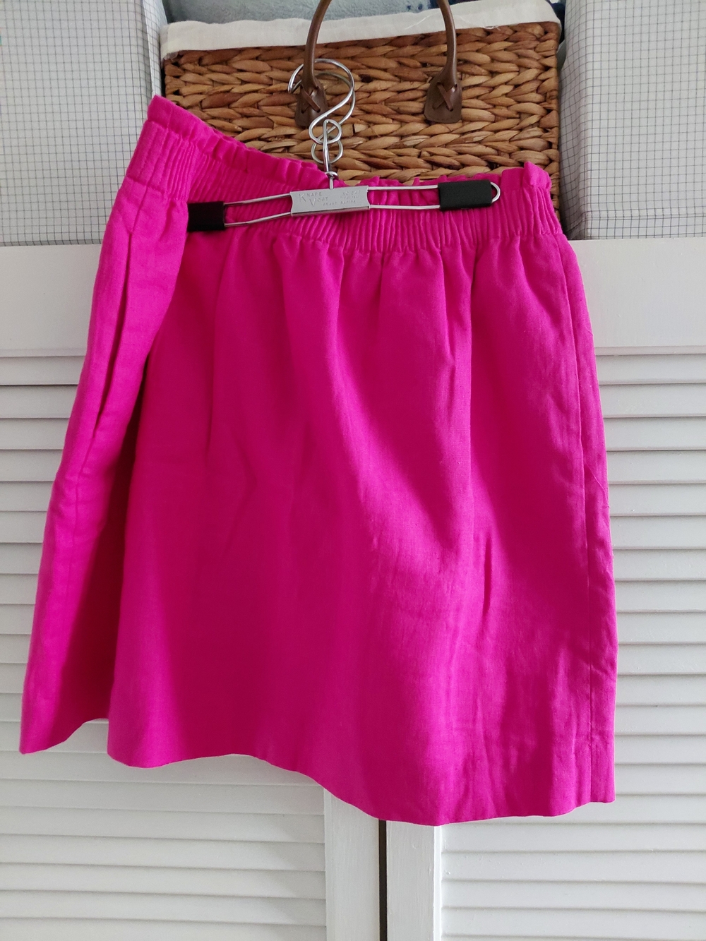 J. Crew Hot Pink Paperbag Waist Skirt-4